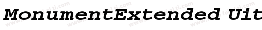 MonumentExtended Uitrabold字体转换